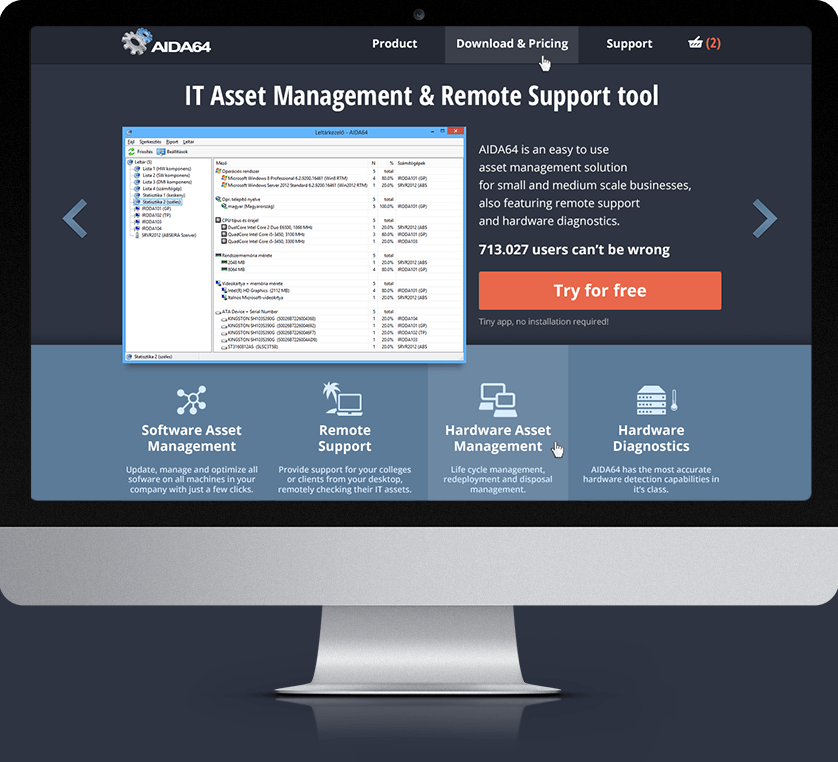 AIDA64 screen by Brandlift